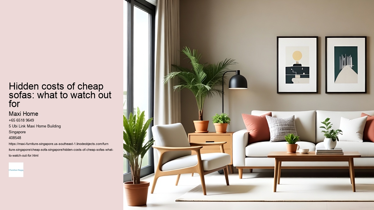 Hidden costs of cheap sofas: what to watch out for