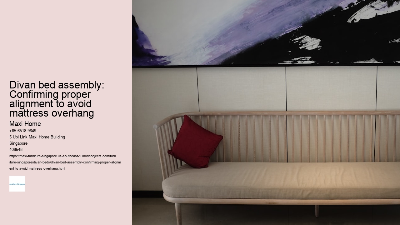 Divan bed assembly: Confirming proper alignment to avoid mattress overhang