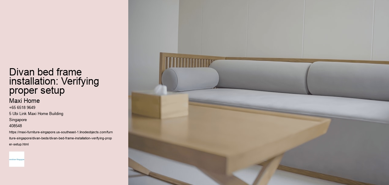 Divan bed frame installation: Verifying proper setup