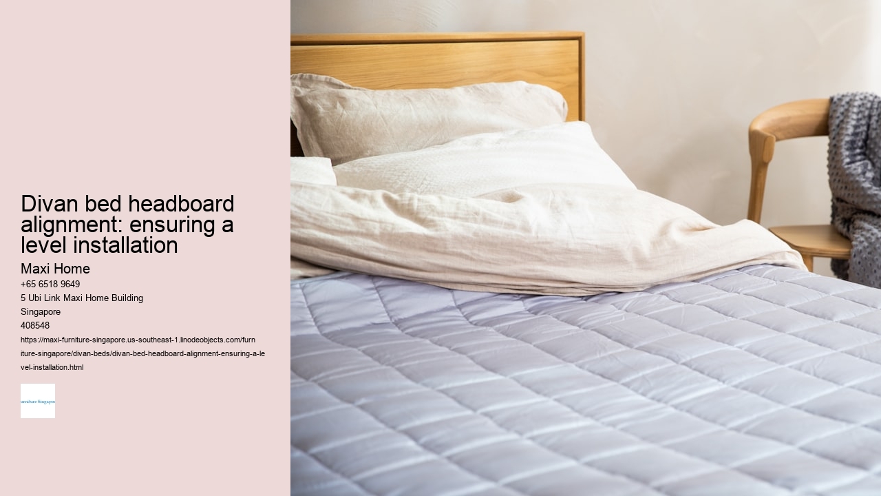 Divan bed headboard alignment: ensuring a level installation