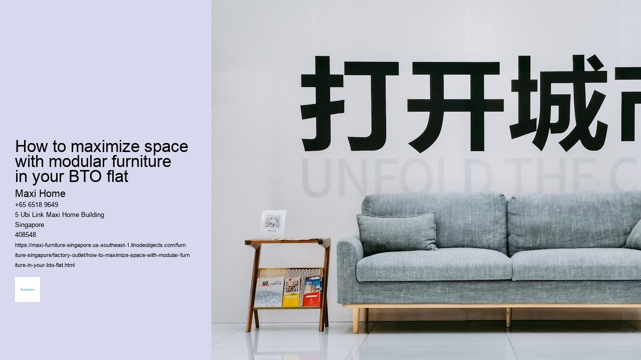 How to maximize space with modular furniture in your BTO flat