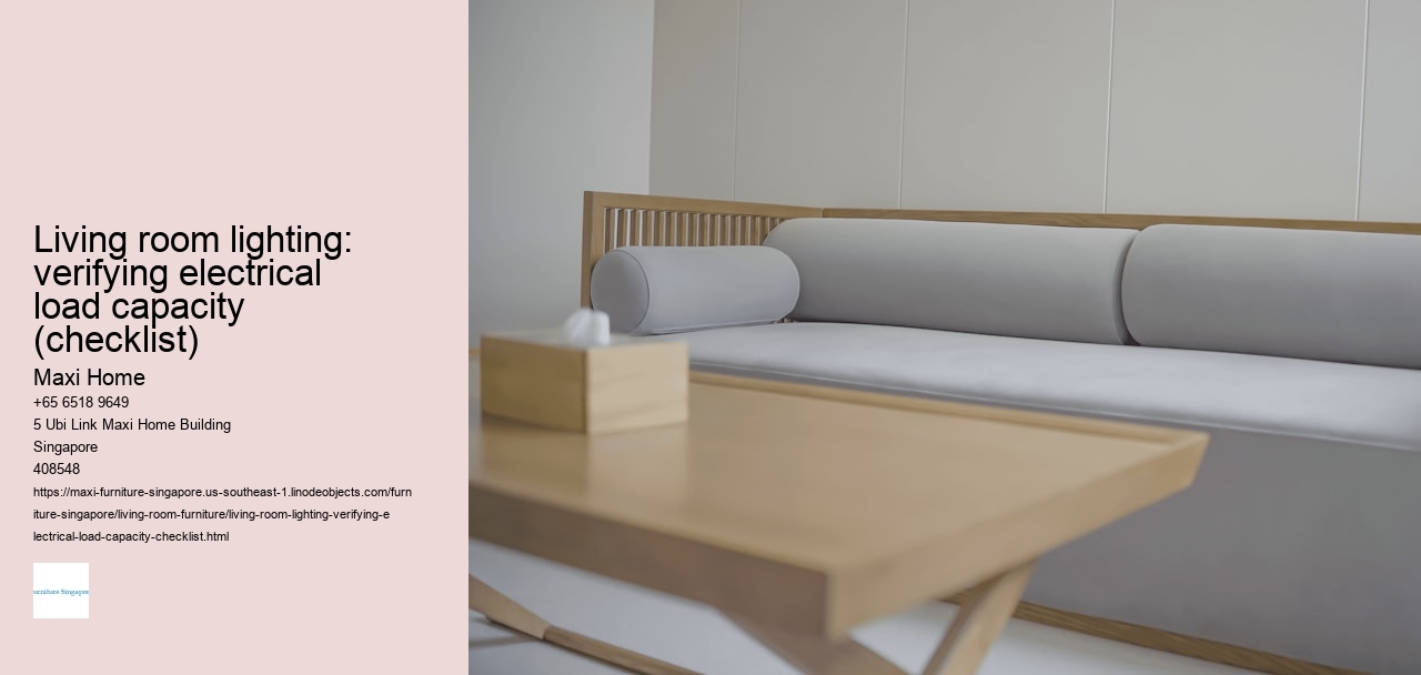 Living room lighting: verifying electrical load capacity (checklist)