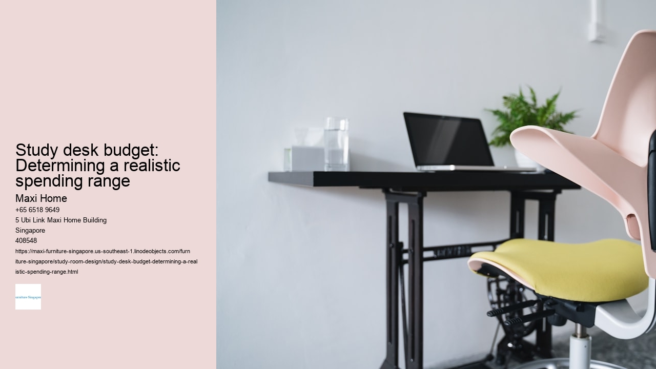 Study desk budget: Determining a realistic spending range