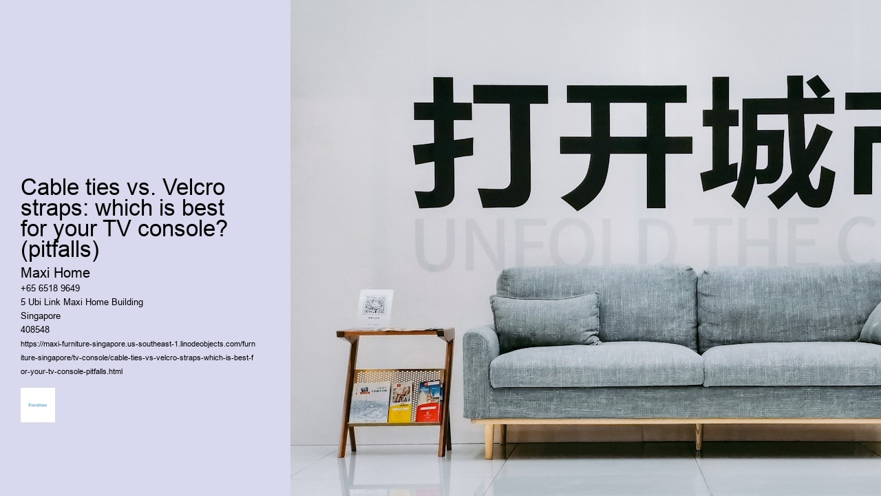 Cable ties vs. Velcro straps: which is best for your TV console? (pitfalls)