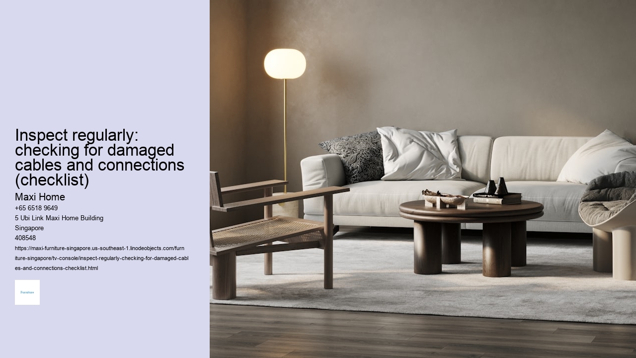 Inspect regularly: checking for damaged cables and connections (checklist)