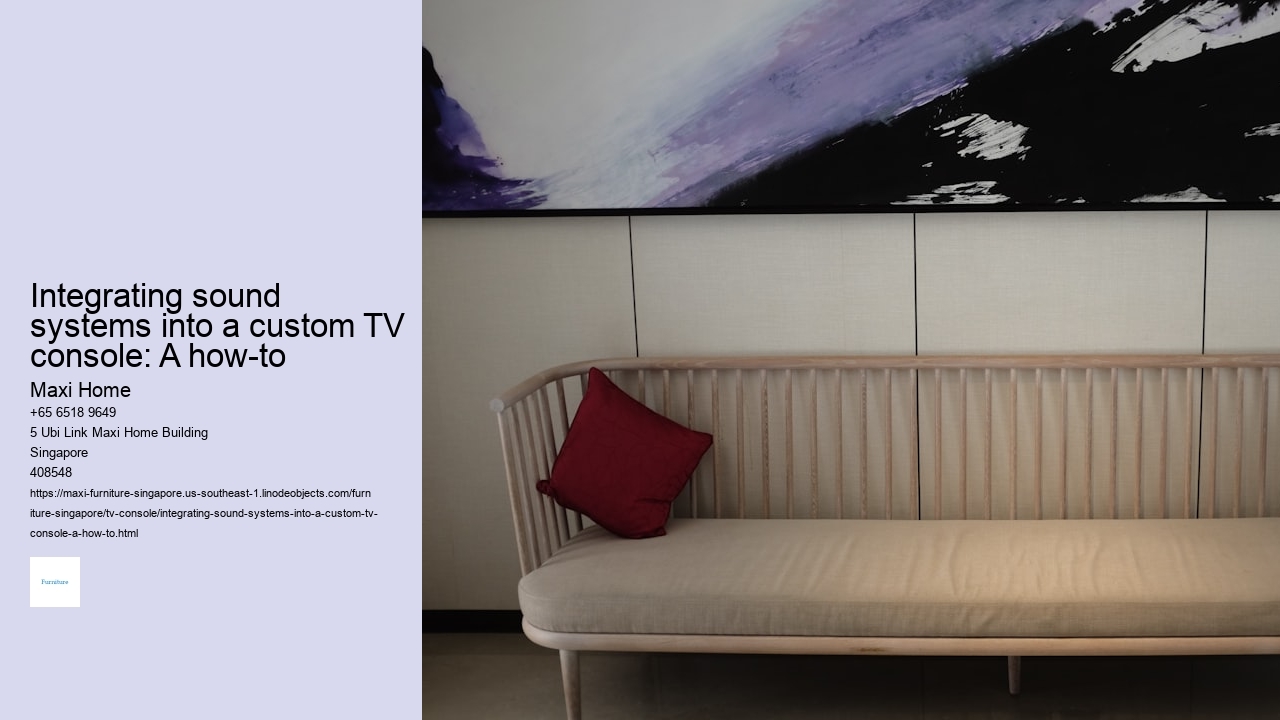 Integrating sound systems into a custom TV console: A how-to