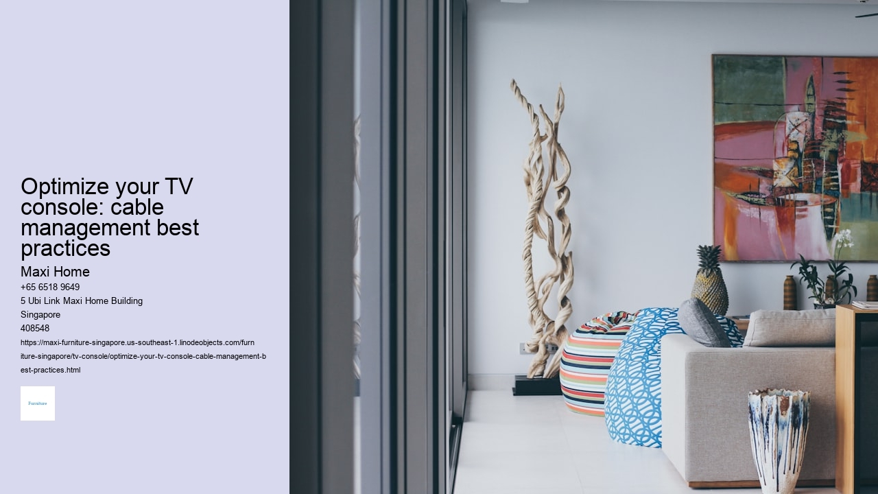 Optimize your TV console: cable management best practices