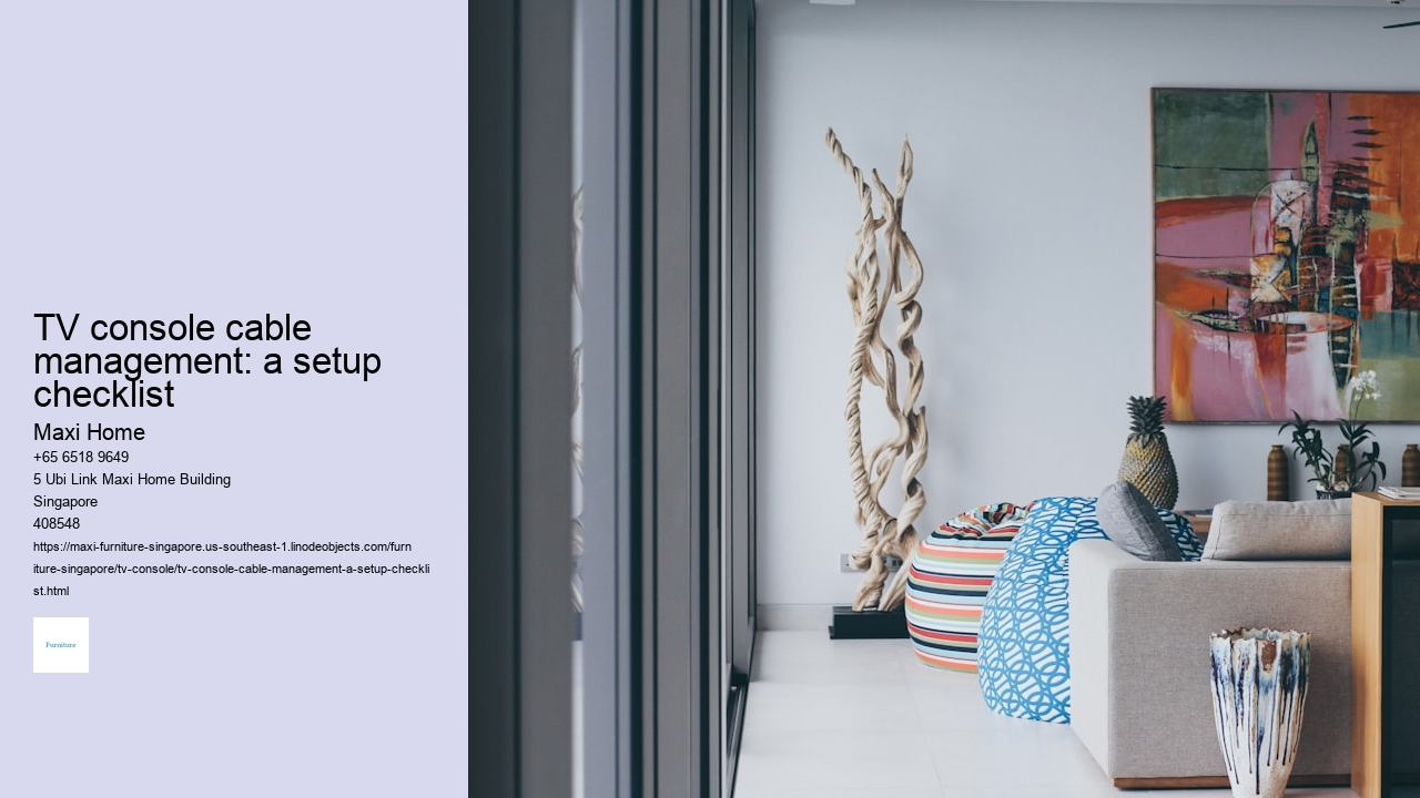 TV console cable management: a setup checklist