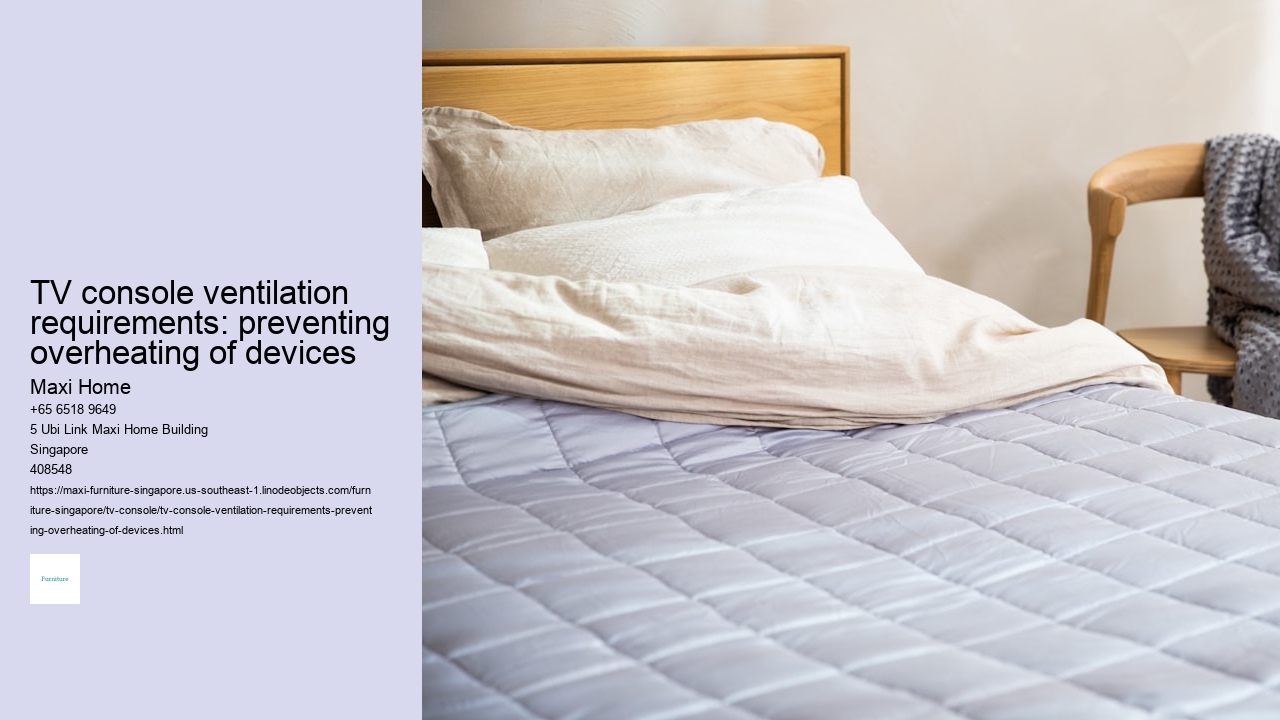 TV console ventilation requirements: preventing overheating of devices