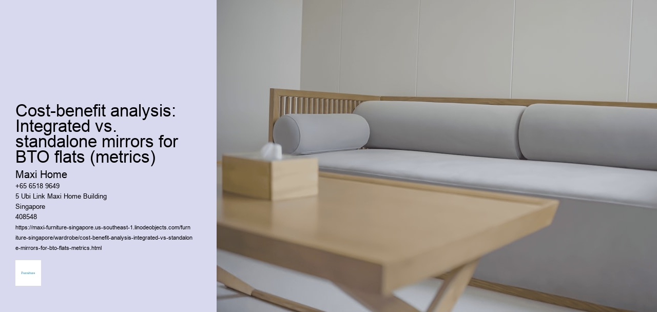 Cost-benefit analysis: Integrated vs. standalone mirrors for BTO flats (metrics)