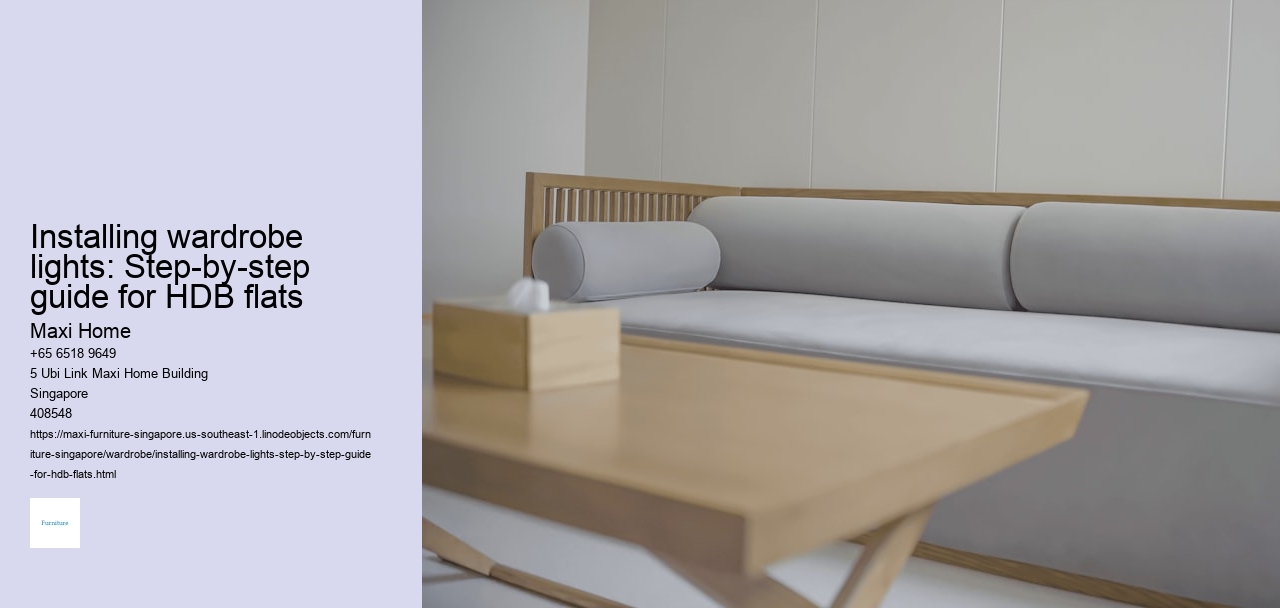 Installing wardrobe lights: Step-by-step guide for HDB flats