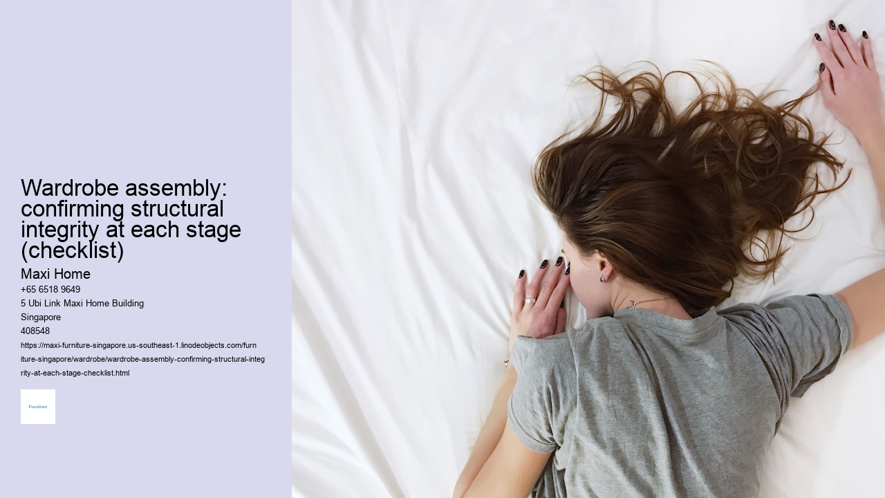 Wardrobe assembly: confirming structural integrity at each stage (checklist)