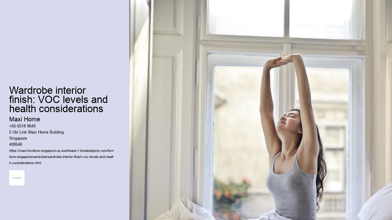 Wardrobe interior finish: VOC levels and health considerations