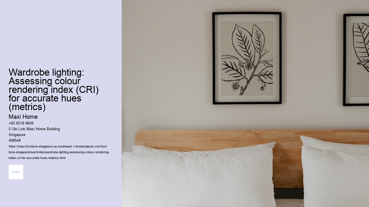 Wardrobe lighting: Assessing colour rendering index (CRI) for accurate hues (metrics)