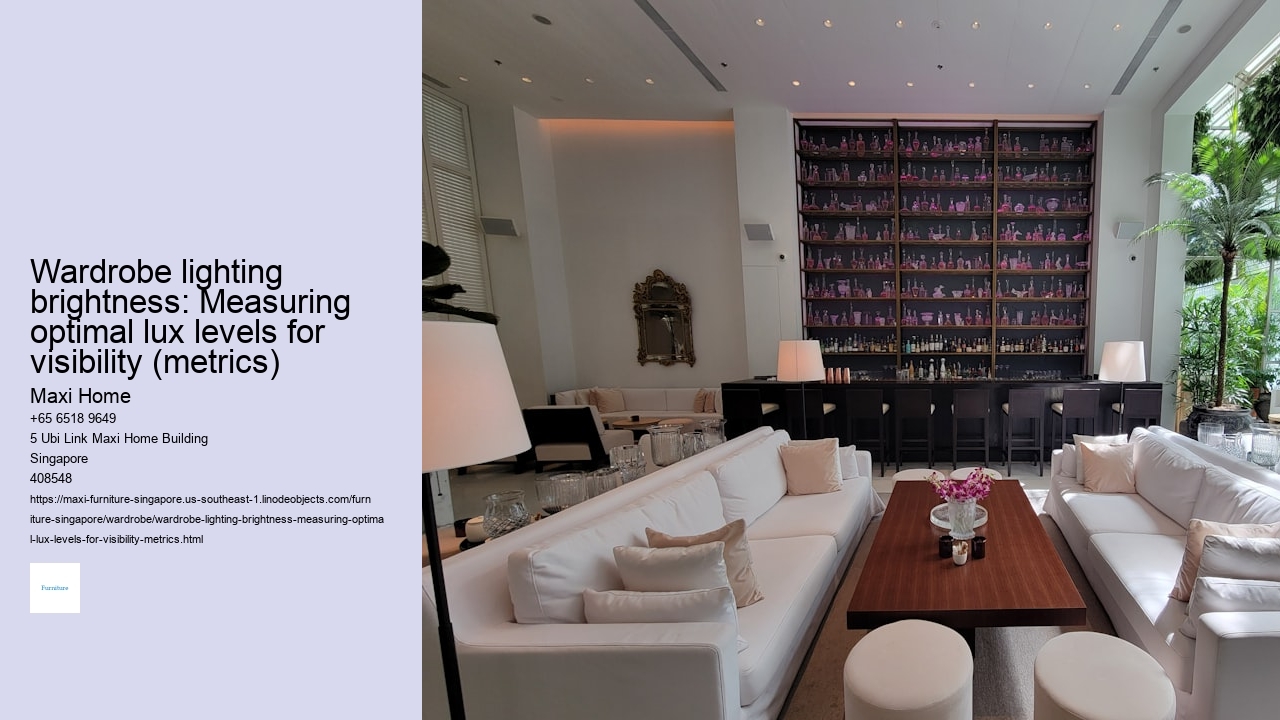 Wardrobe lighting brightness: Measuring optimal lux levels for visibility (metrics)