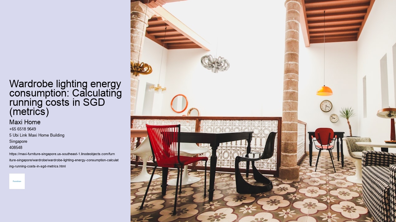 Wardrobe lighting energy consumption: Calculating running costs in SGD (metrics) Maxi Home Wardrobe lighting energy consumption: Calculating running costs in SGD (metrics)